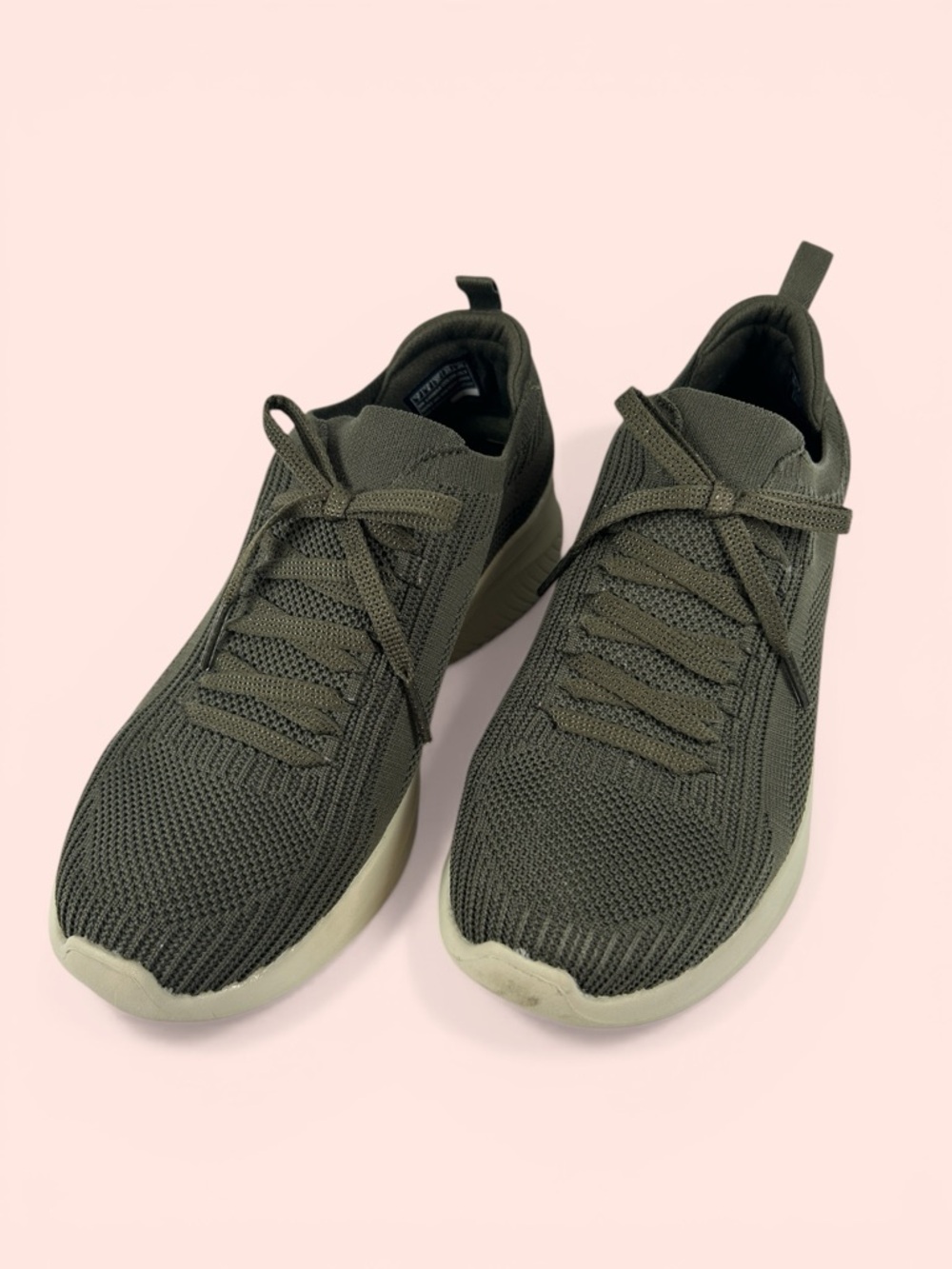Skechers Women's Size 7 Olive Green Ultra Flex 3.0 Big Plan Step-in Sneakers
